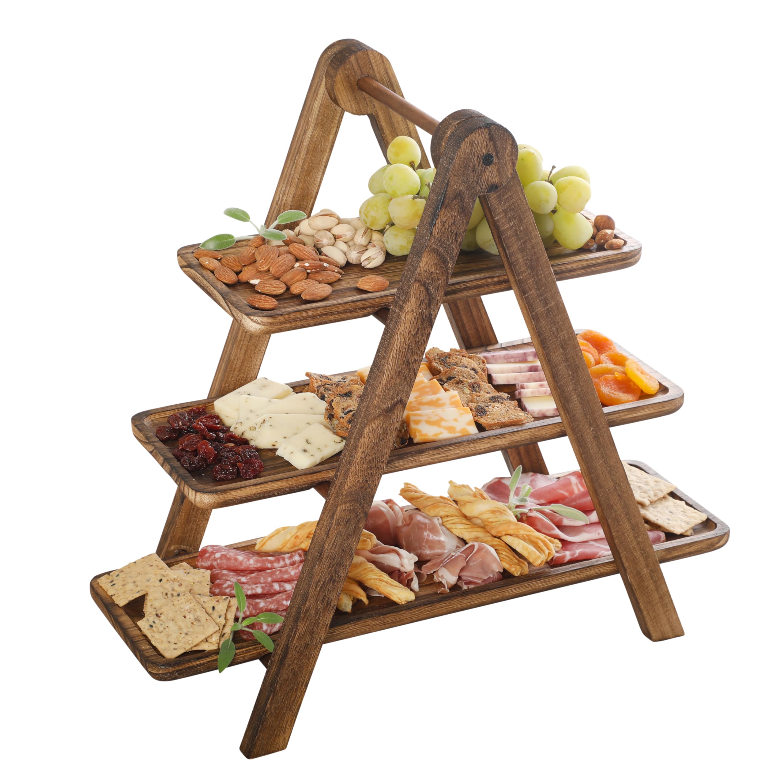 Amazon.com: Gibson Home Truss Peak 3 Tier Serving Tray for Party